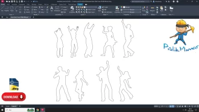 dans eden insan dwg çizimi, Dancing People dwg, autocad drawing