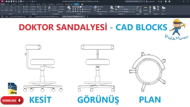 doktor sandalyesi dwg, doktor sandalyesi çizimi, Doctor's Chair CAD Blocks, cad blocks