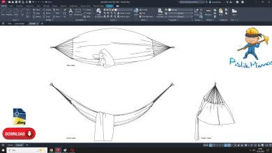 hamak dwg çizimi, Hammock dwg, autocad drawing cad blocks
