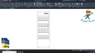 içecek dolabı dwg, Beverage Cooler cad blocks