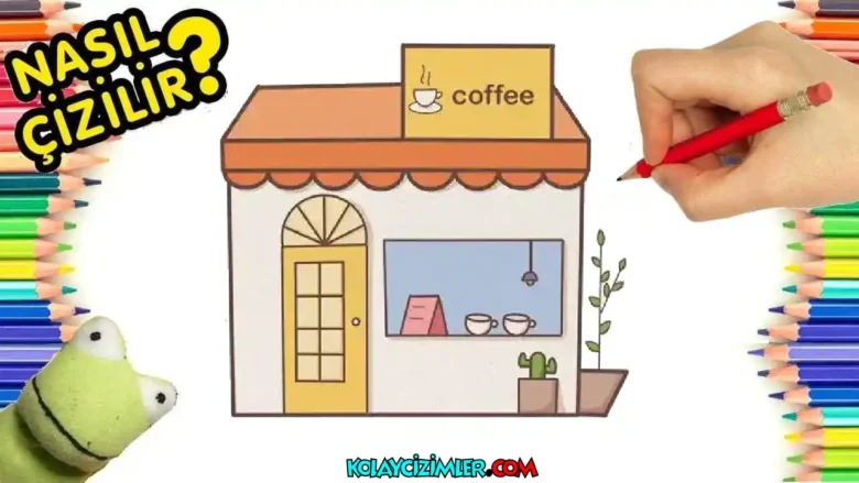 kahve evi çizimi, kolay çizimler