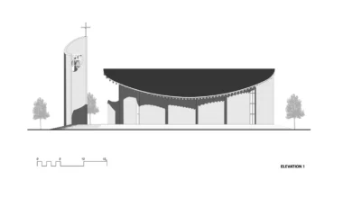 kilise cephe görünüş çizimi