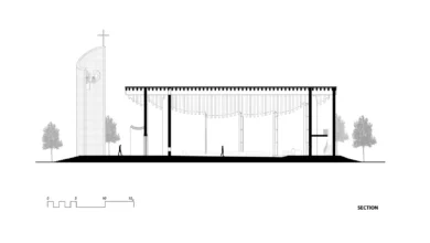 kilise kesit çizimi