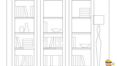 kitaplık raf çizimleri dwg