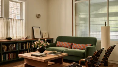 koyu yeşil salon mobilyaları