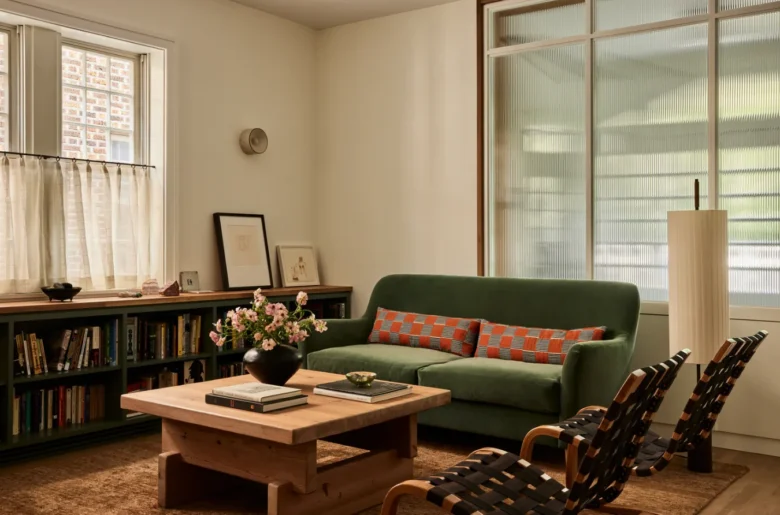 koyu yeşil salon mobilyaları