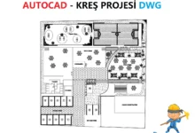 kreş projesi dwg indir