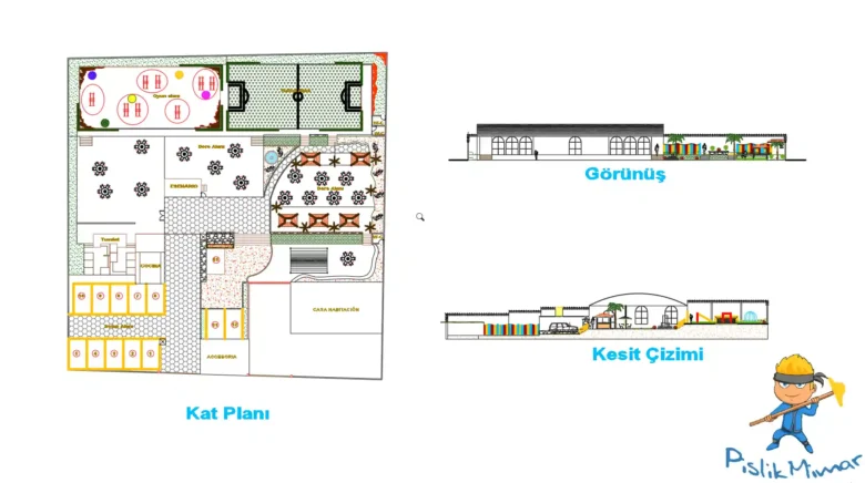 kreş projesi, dwg indir