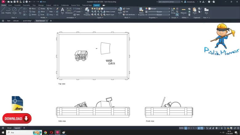 kum havuzu dwg çizimi, Sandpit dwg cad blocks, autocad drawing