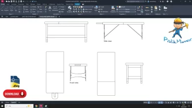 masaj yatağı dwg çizimi, Massage Bed dwg, autocad drawing