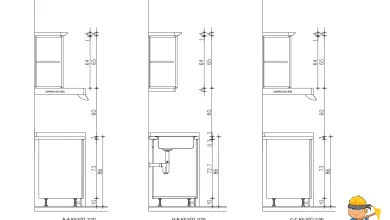 mutfak dolap detay cizimi