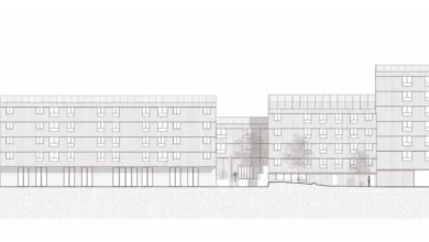 ögrenci yurdu görünüş çizimi