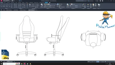oyuncu koltuğu dwg çizimi, Gaming Chair dwg, autocad drawing