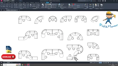 resepsiyon masası dwg çizimi, Reception Desk cad block, autocad dwg