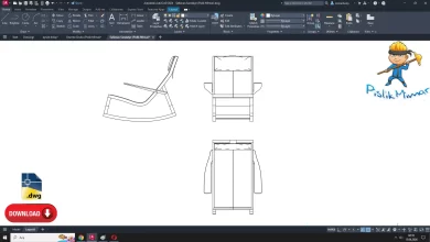 sallanan sandalye dwg çizimi, Rocking Chair dwg, autocad drawing