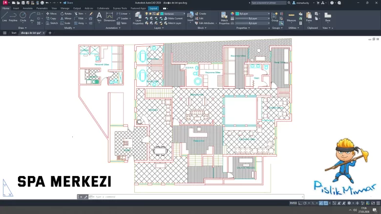 spa dwg, Spa Center Project autocad blocks