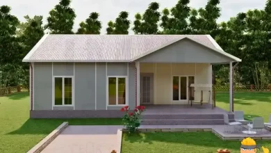 tek katlı prefabrik ev model