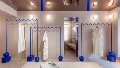 pudra pembe seramik mağaza projesi konsept