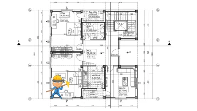 villa projesi çizimi