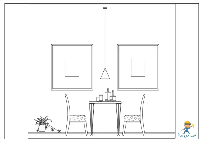 2 kişilik yemek masası dwg